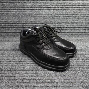 Rockport Work Shoes Mens 10.5 W Black Steel MocToe Lace Up Work